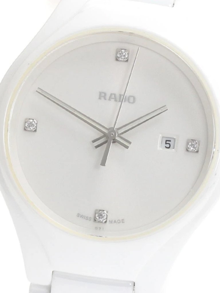 Rado True R27061712 4p Diamond Date White Dial Quartz Ladies Watch875858